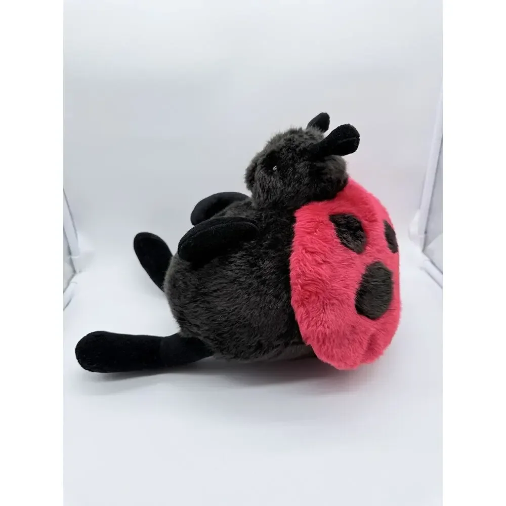 Unipak Plumpee Ladybug Plush Stuffed Animal Black Red Insect LARGE 10